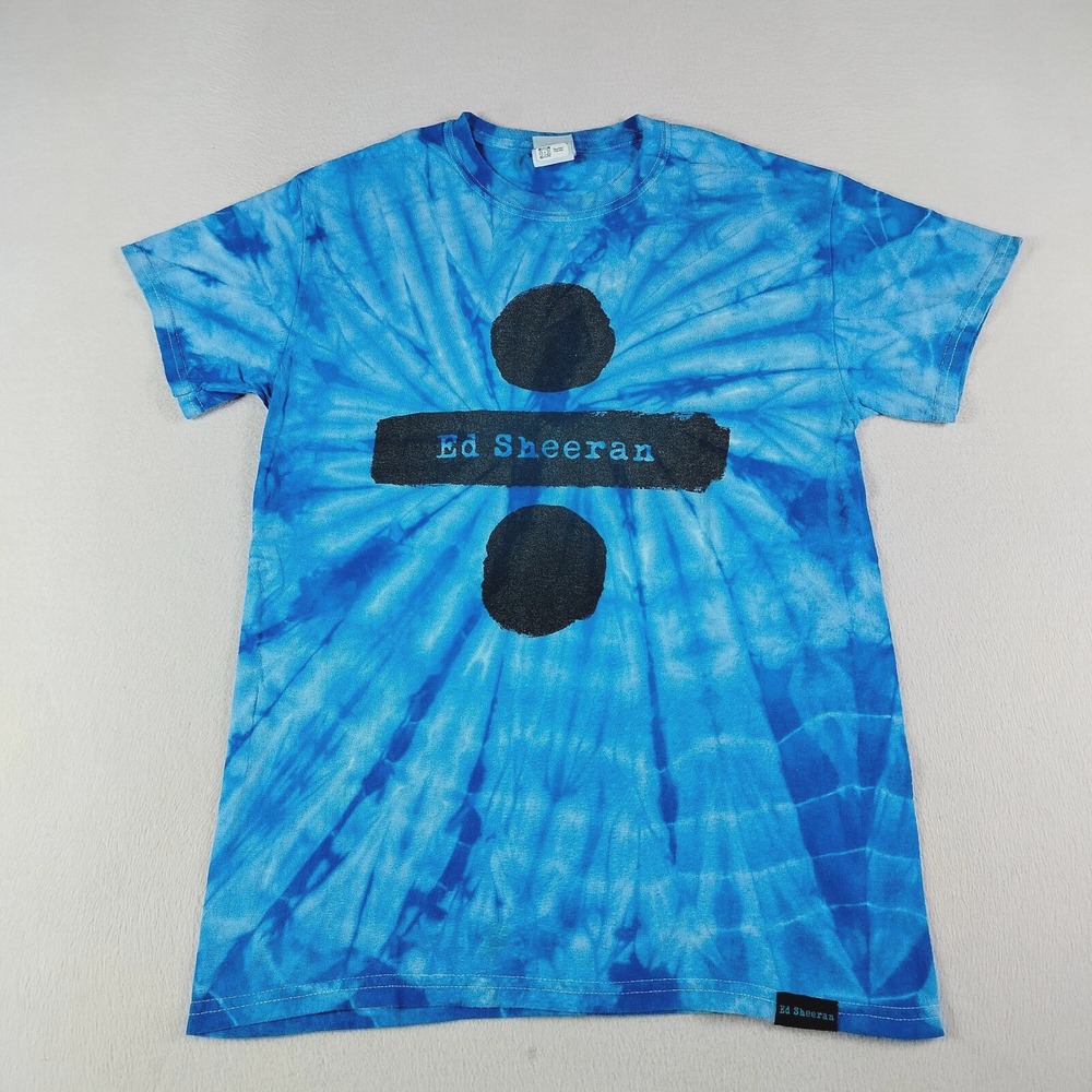 Colortone T Shirt‎ Mens Size S Blue Ed Sheeran Divide Official Tour Tee Tie Dye